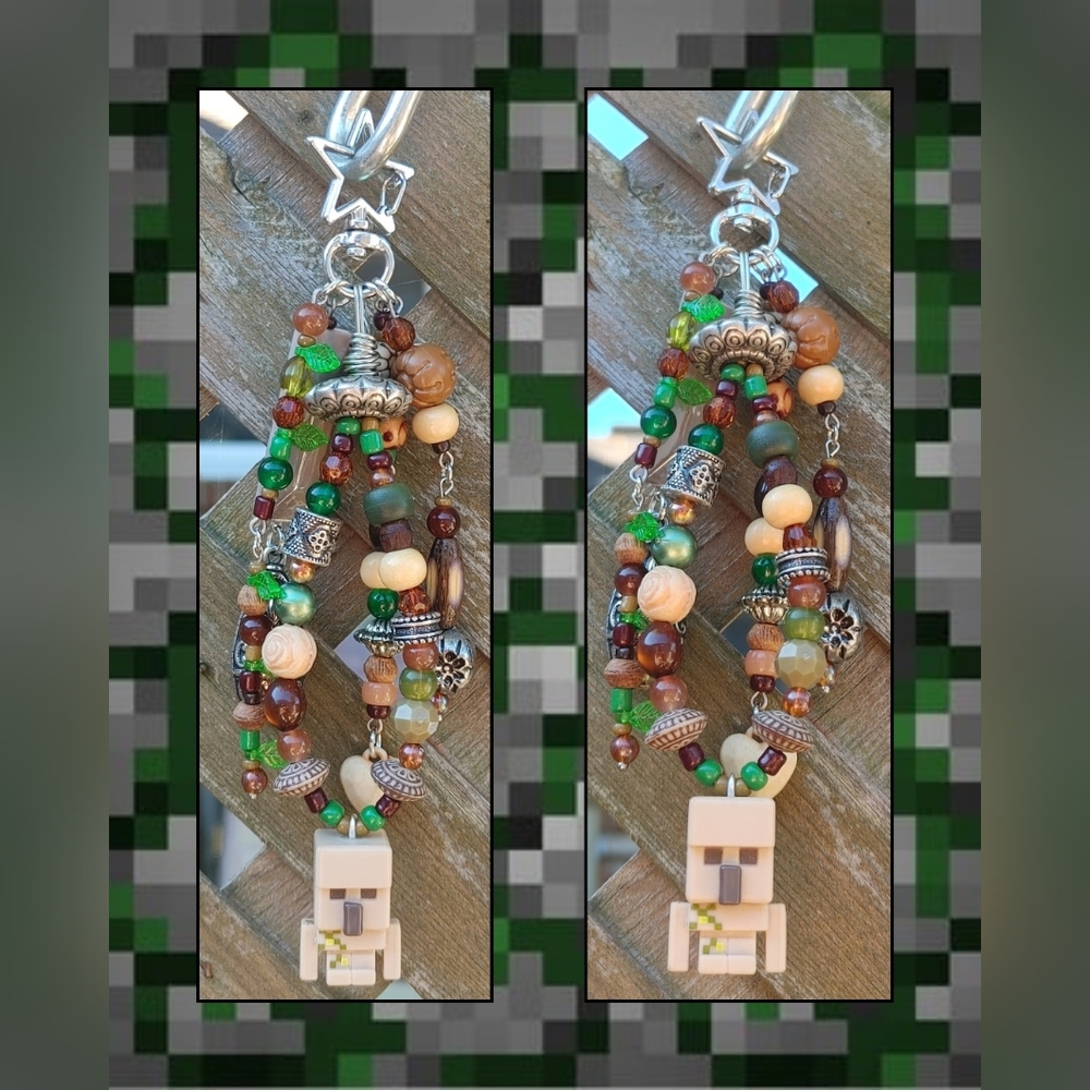 Minecraft Iron Golem Bagcharm/Keychain